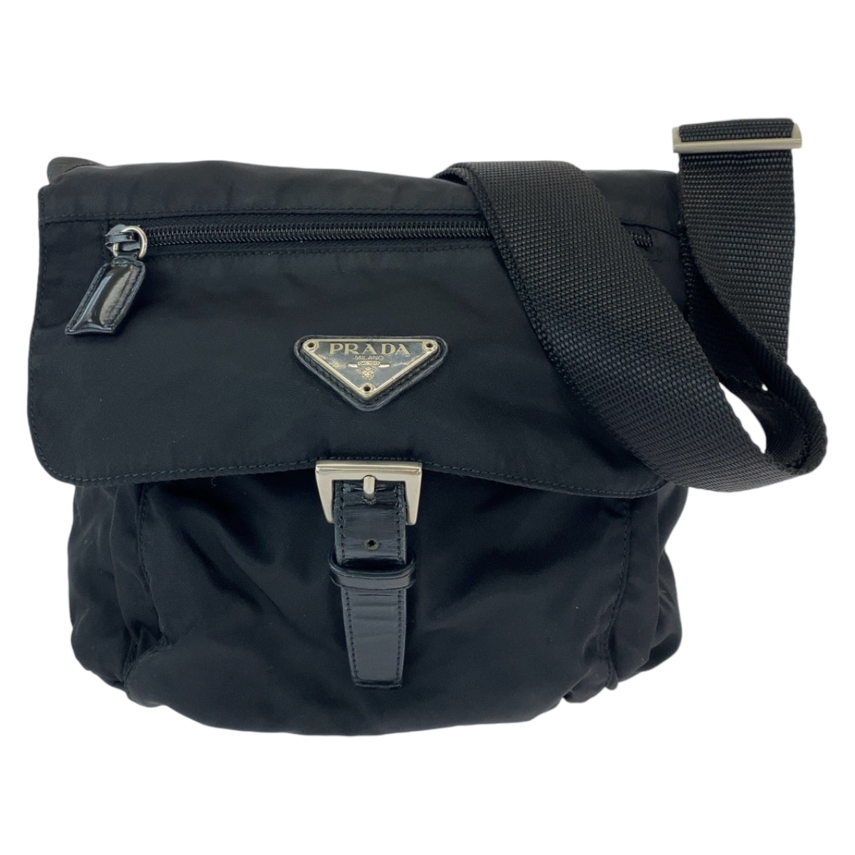 PRADA Shoulder Bag Nylon black Crossbody Shoulder Bag Pochette Test Triangle With logo mens
