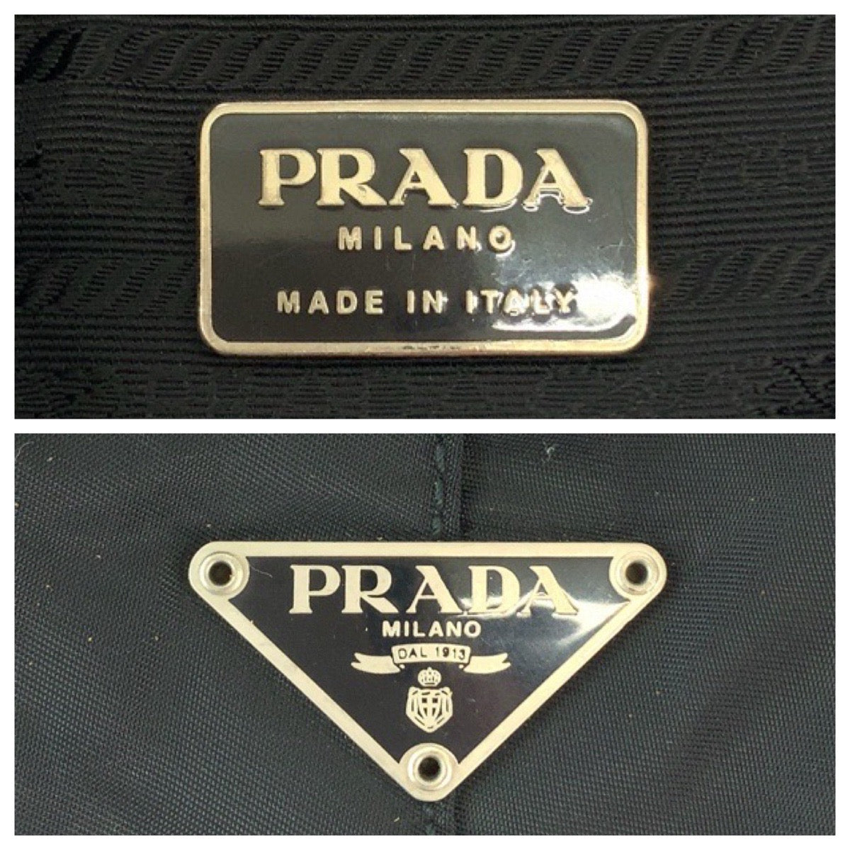 PRADA Shoulder Bag Nylon black One Shoulder Bag Test Triangle With logo plastic handle Women