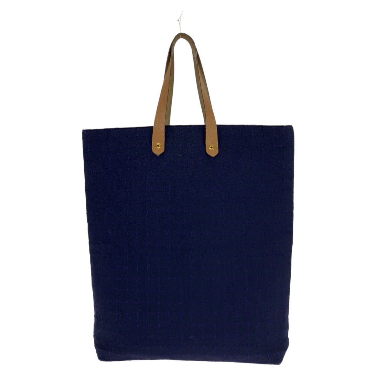 HERMES Tote Bag Cotton canvas, leather purple Handbag Amedaba GM Women