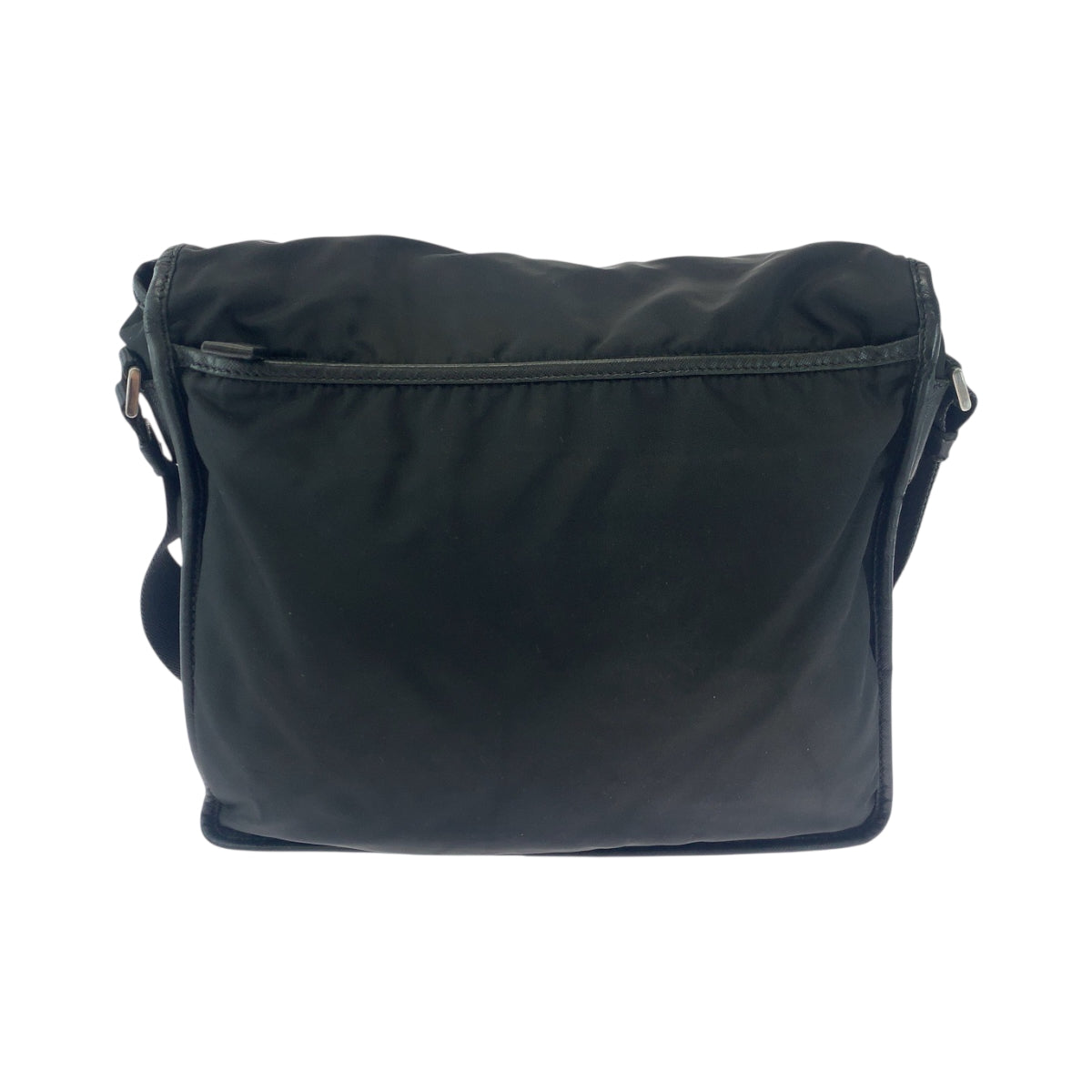 PRADA Shoulder Bag Nylon Black SilverMetal Shoulder Bag Messenger bag Test Triangle With logo Women