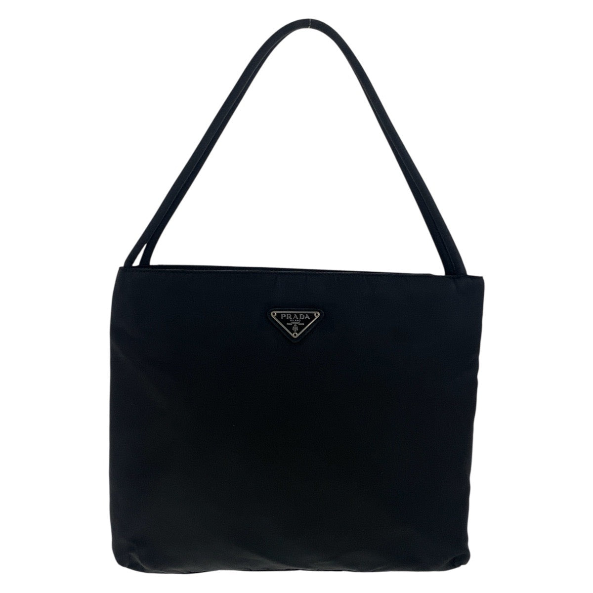 PRADA Tote Bag Nylon black Tote Bag Shoulder Bag Test Triangle With logo Women