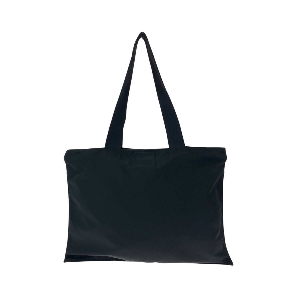 PRADA Tote Bag Nylon Black SilverMetal Tote Bag handbag Test Triangle With logo Women