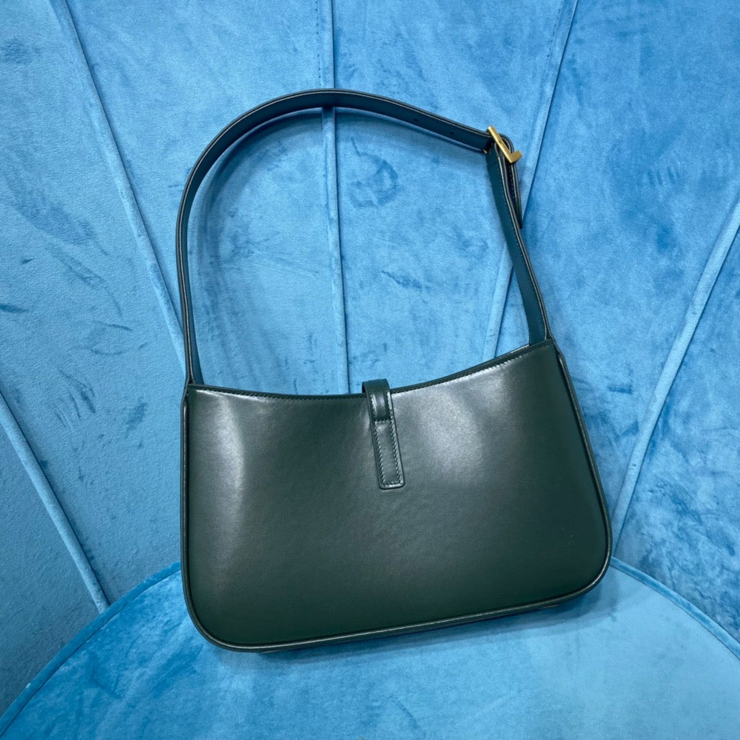 Yves Saint Laurent Hobo Bag In Smooth Dark Green