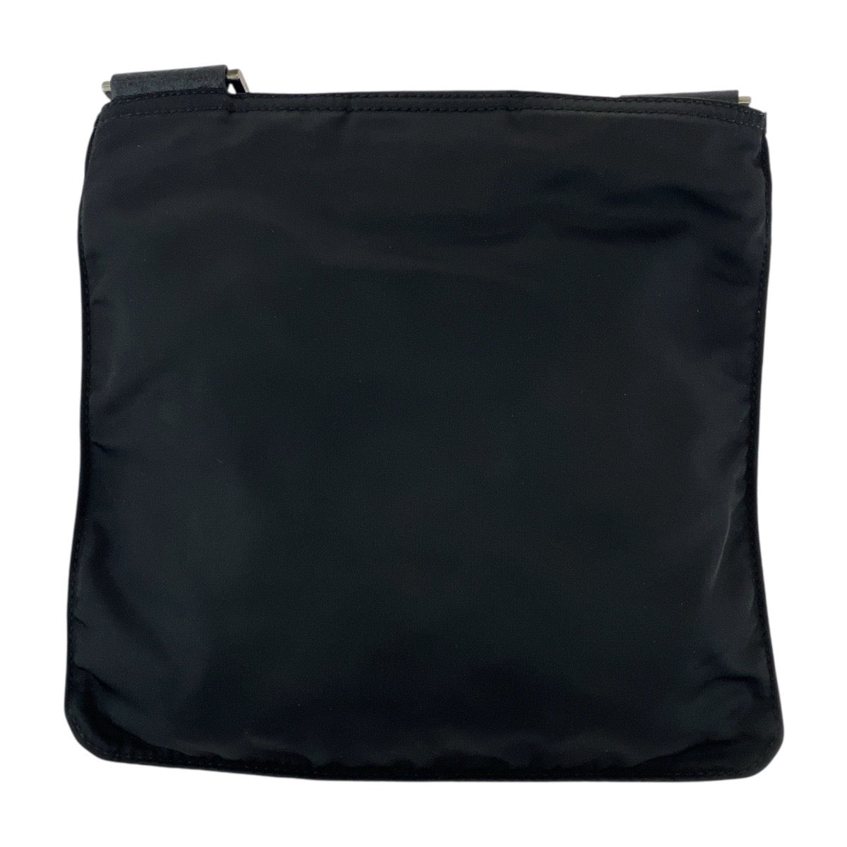 PRADA Shoulder Bag Nylon Black SilverMetal Shoulder Bag pochette Test Triangle With logo Women
