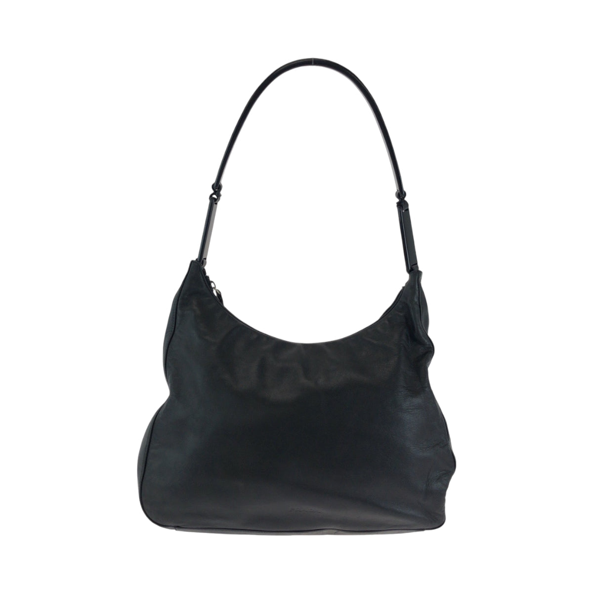 PRADA Shoulder Bag Plastic, Leather Black black Hobo Plastic Handle Shoulder Bag Plat Stick handle logo Women