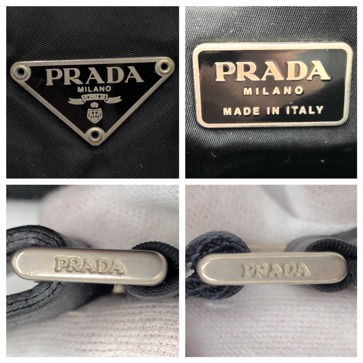 PRADA Shoulder Bag Nylon Black black Shoulder bag Messenger bag Test Triangle With logo Women