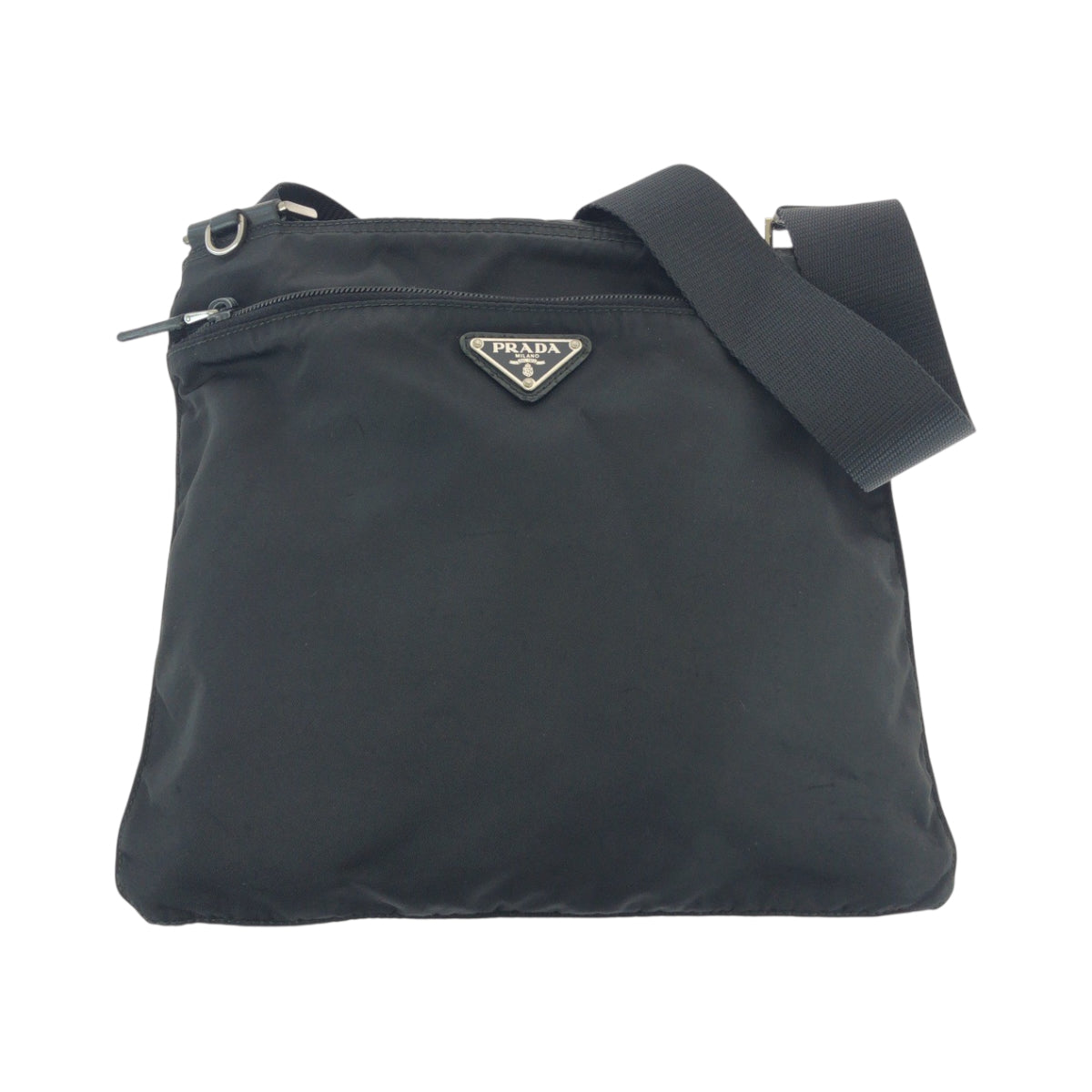 PRADA Shoulder Bag Nylon black Shoulder Bag Sacoche Test Triangle With logo Women