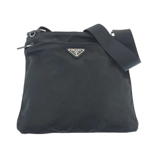 PRADA Shoulder Bag Nylon black Shoulder Bag Sacoche Test Triangle With logo Women