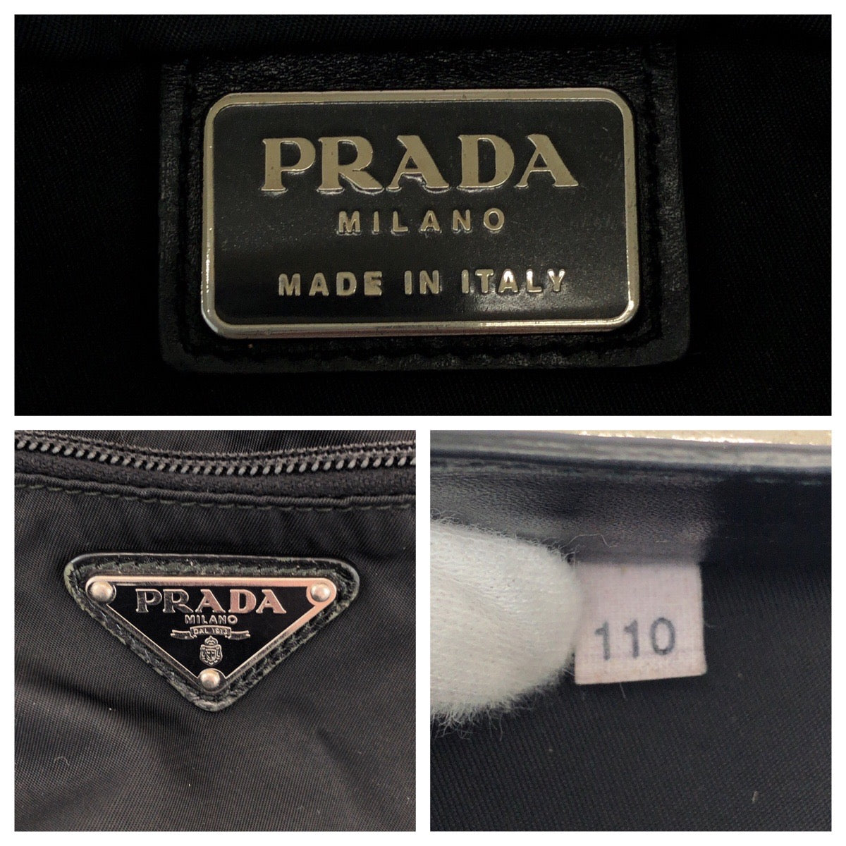 PRADA Shoulder Bag Nylon black Shoulder Bag Sacoche Test Triangle With logo Women