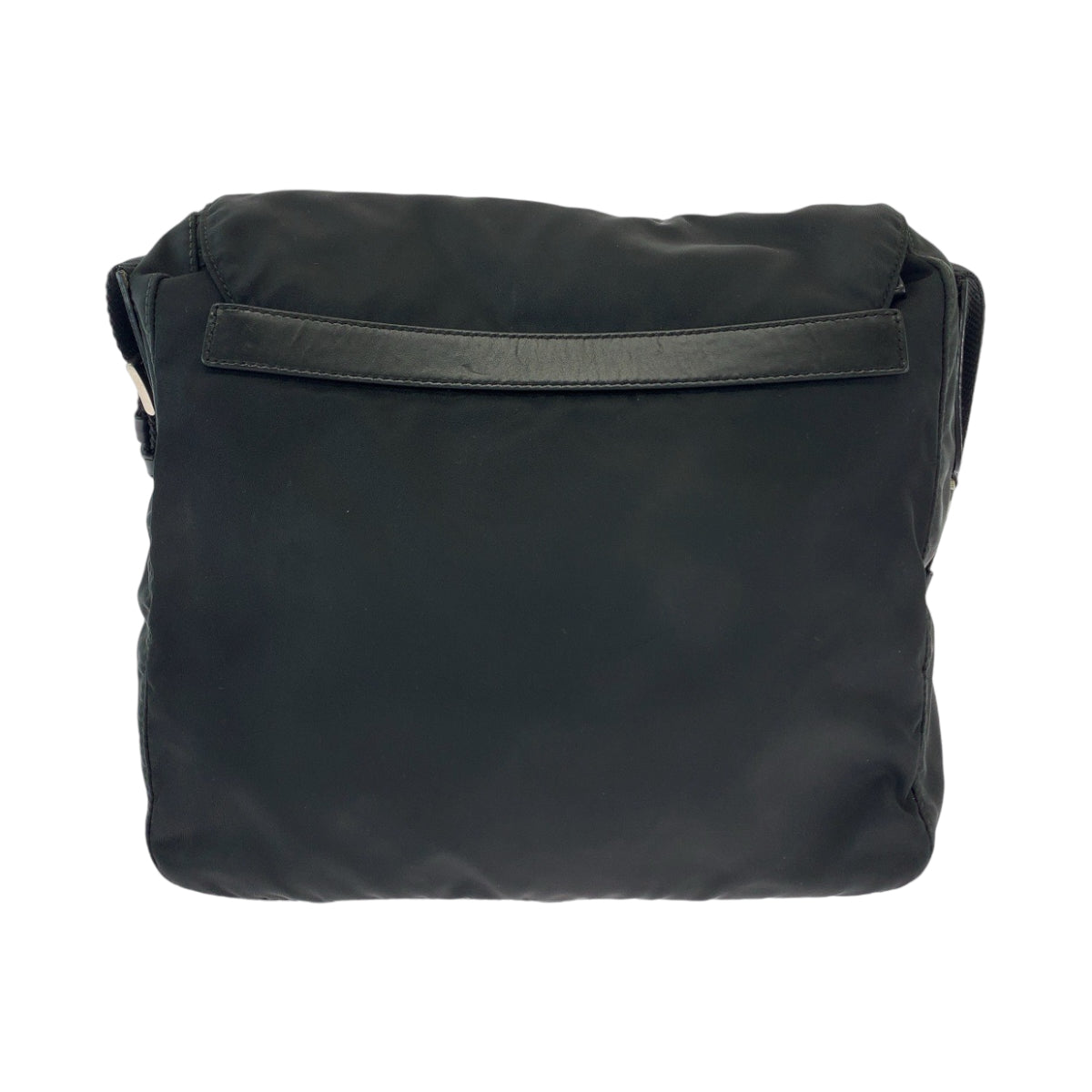 PRADA Shoulder Bag Nylon Black SilverMetal Shoulder Bag pochette Test Triangle With logo mens(Unisex)