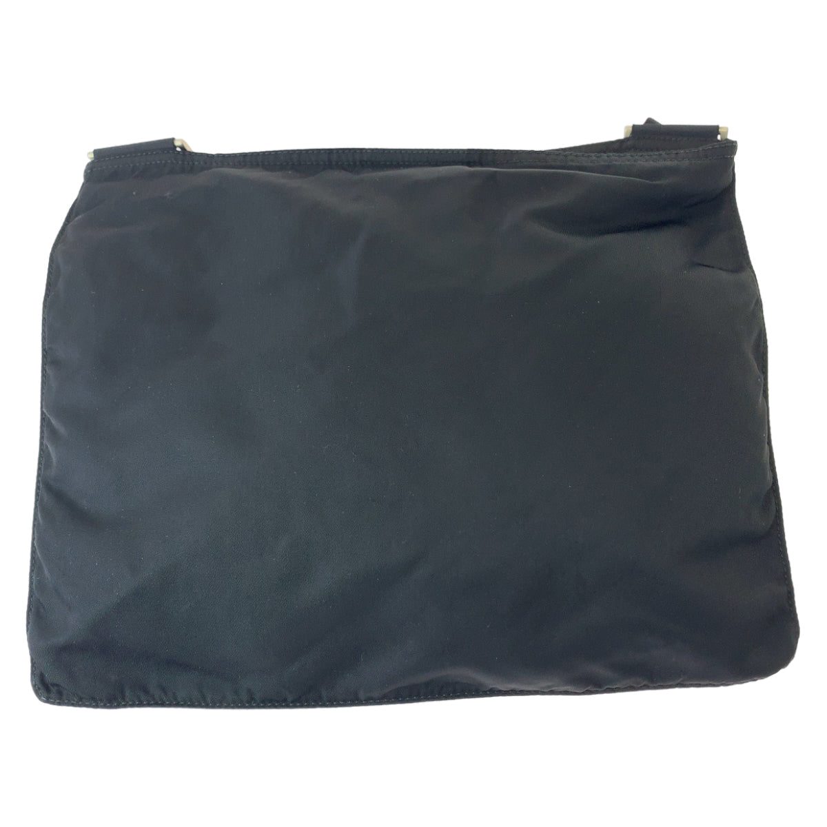 PRADA Shoulder Bag Nylon Black Silver Metal Shoulder Bag pochette Test Triangle With logo Women