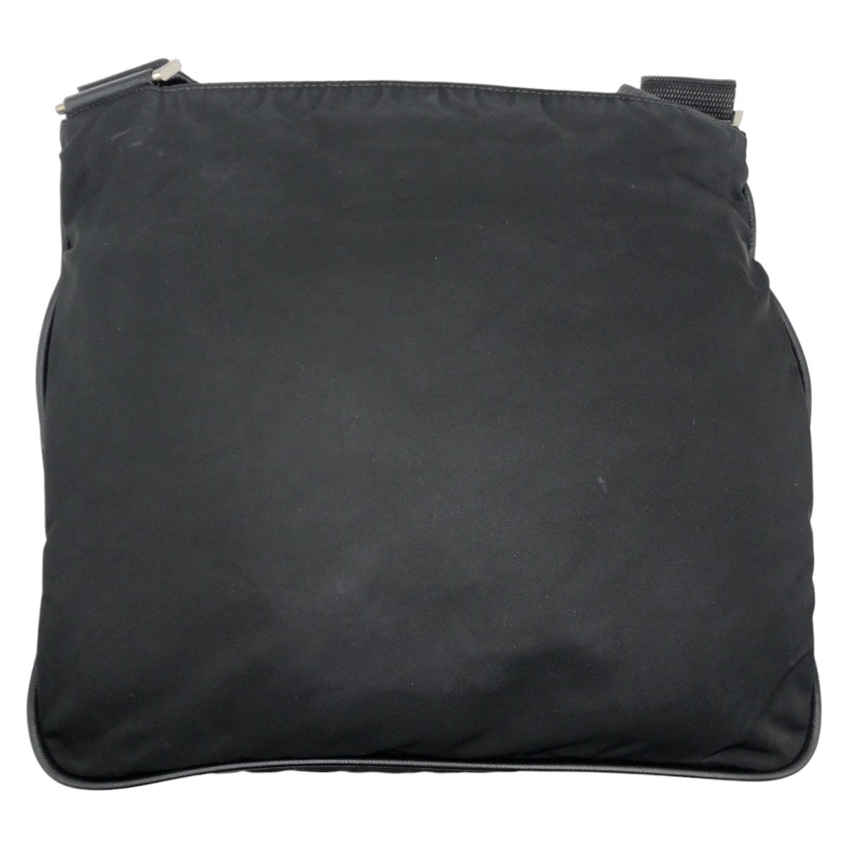 PRADA Shoulder Bag Nylon Black SilverMetal Shoulder Bag pochette Test Triangle With logo Women