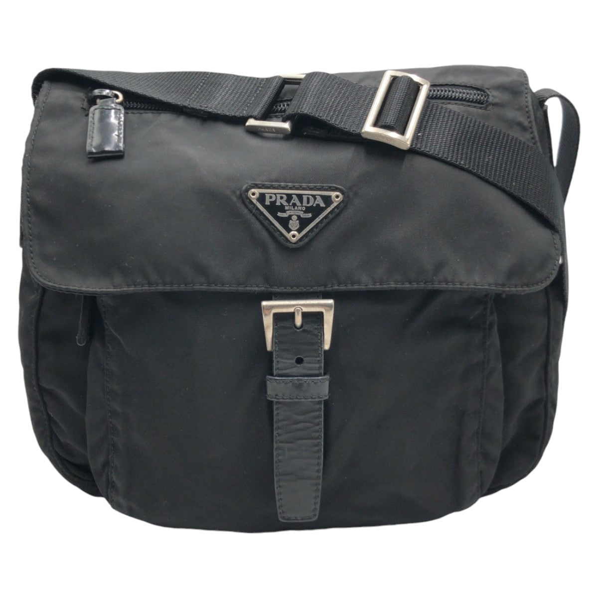 PRADA Shoulder Bag Nylon Black black Shoulder Bag Pochette Unisex Test Triangular logo Women