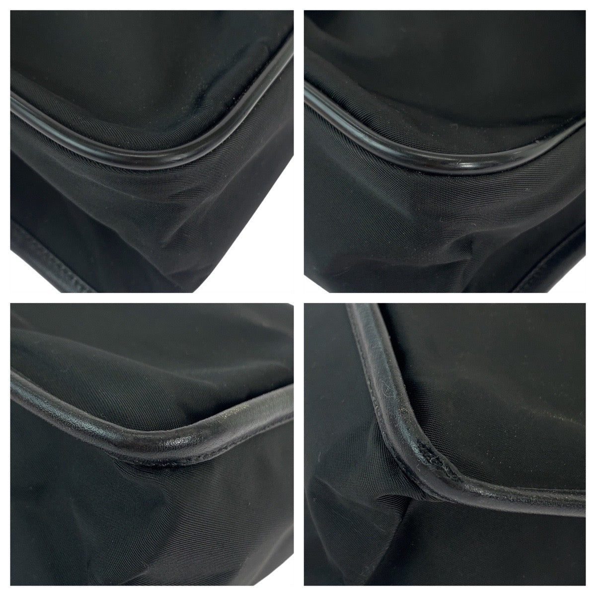 PRADA Shoulder Bag Nylon Black SilverMetal Shoulder Bag pochette Test Triangle With logo Women