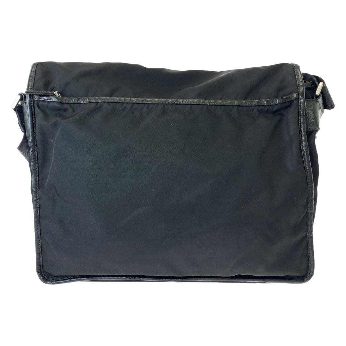 PRADA Shoulder Bag Nylon Black SilverMetal Shoulder Bag Messenger bag Test Triangle With logo mens