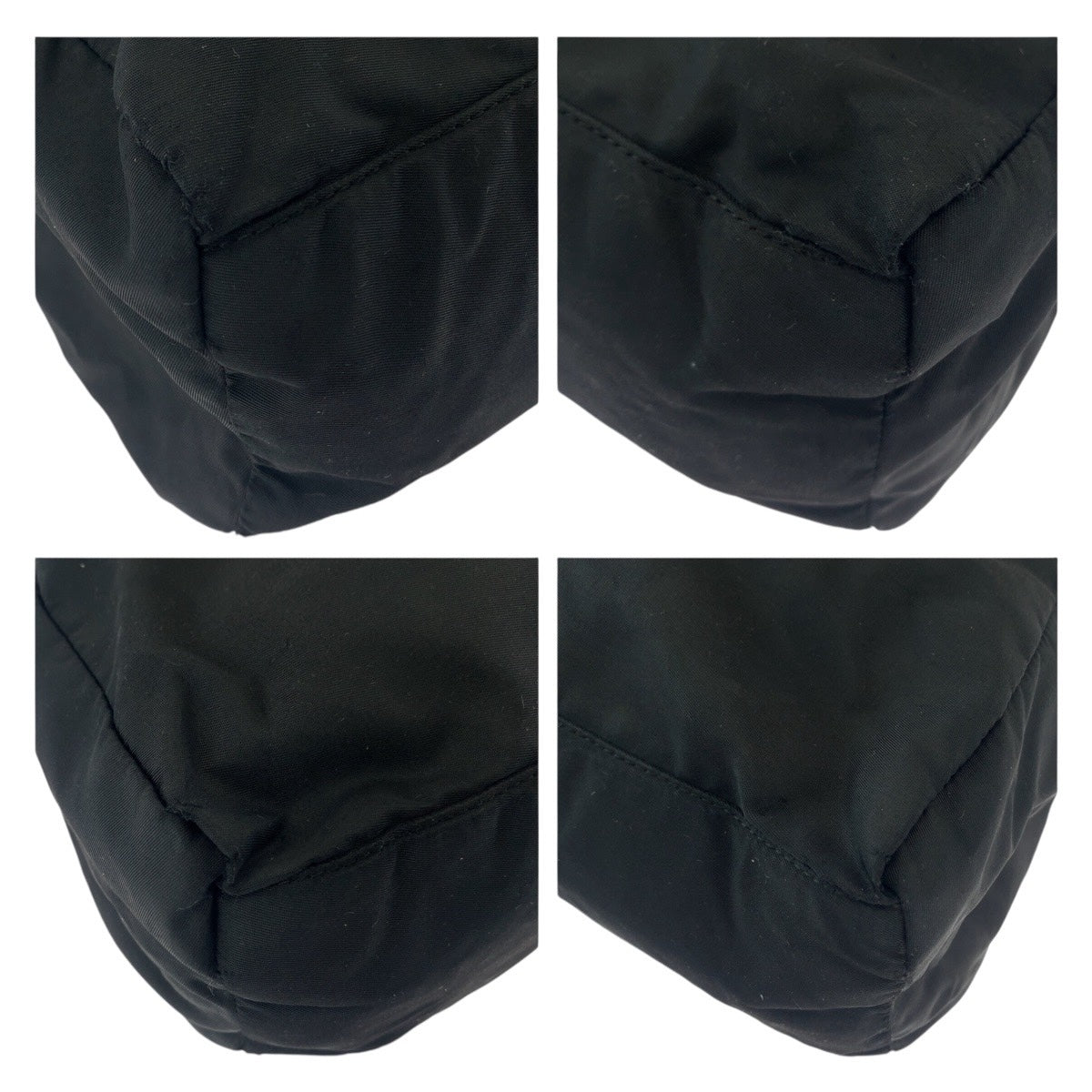 PRADA Tote Bag 54 Nylon Black SilverMetal Tote Bag Shoulder Bag Test Triangle With logo Women