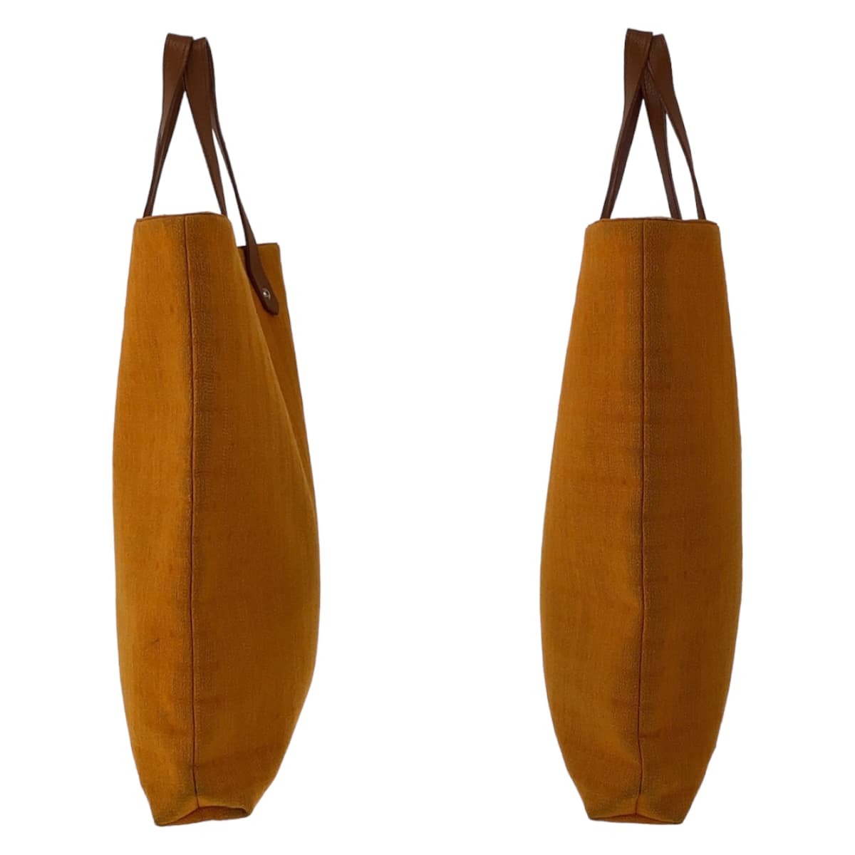HERMES Tote Bag Canvas, Leather Orange Brown SilverMetal Tote Bag Handbag A4 compatible Amedaba Diago GM Women