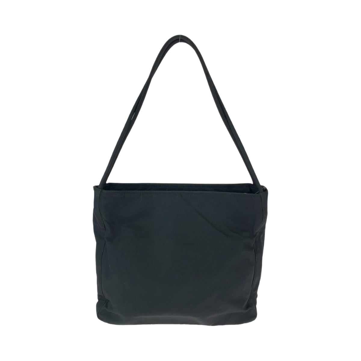PRADA Tote Bag Nylon Black Silver Metal Tote Bag Shoulder Bag Test Triangle With logo Women