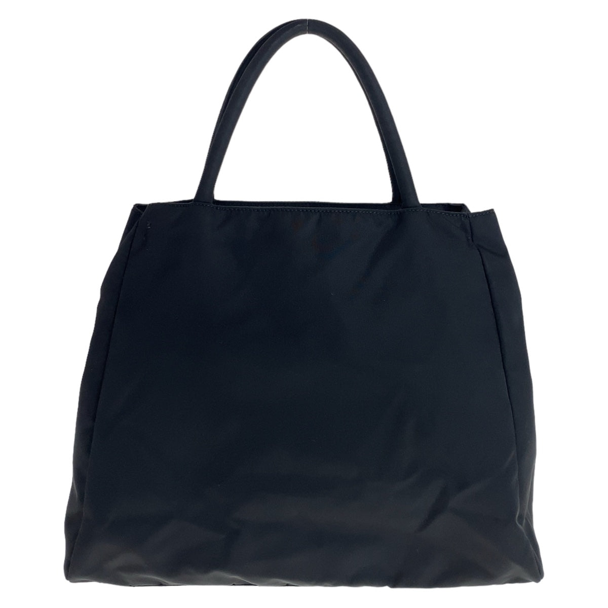 PRADA Tote Bag Nylon Black Silver Metal Tote Bag handbag Test Triangle With logo Women