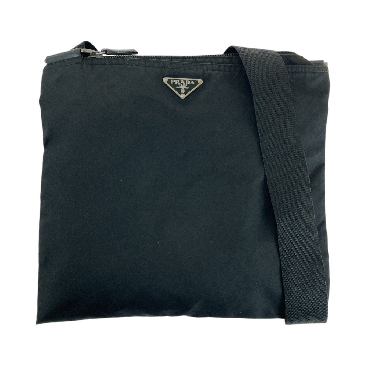 PRADA Shoulder Bag Nylon black Shoulder Bag pochette Test Triangle With logo Women