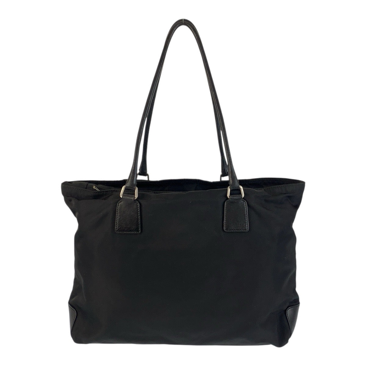 PRADA Shoulder Bag Nylon Black SilverMetal Test Triangle With logo Women