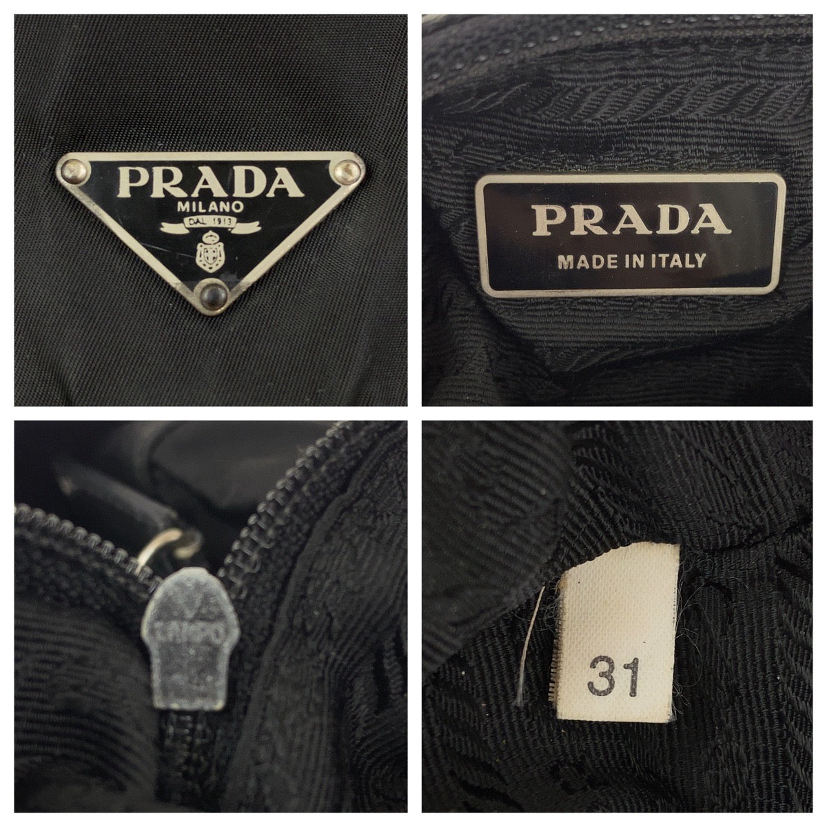 PRADA Shoulder Bag Nylon, Leather Black SilverMetal Shoulder Bag pochette Test Triangle With logo Women