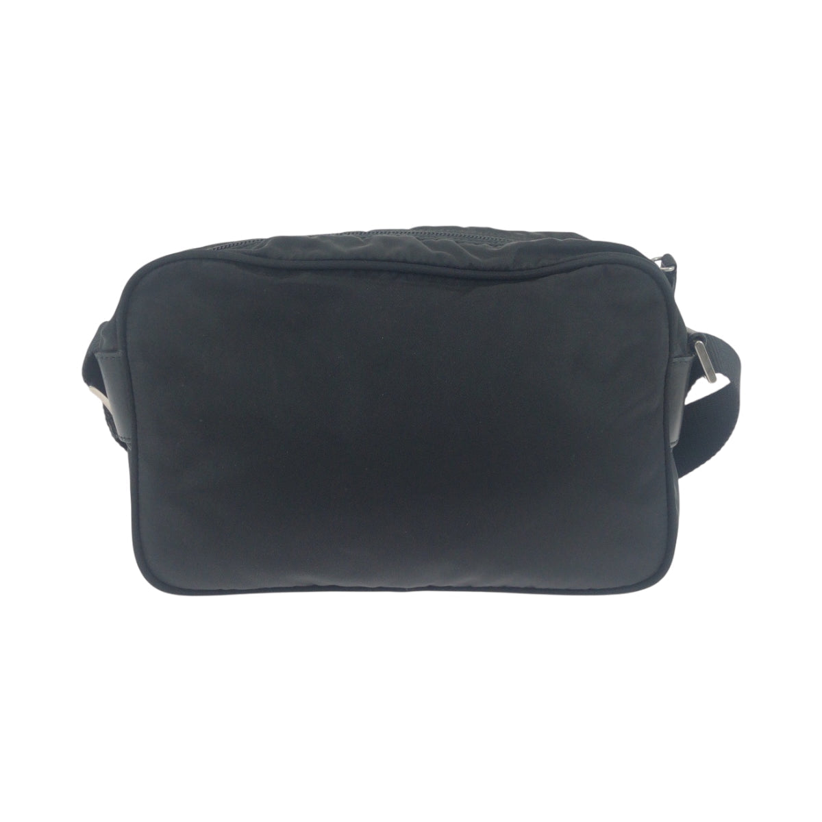 PRADA Shoulder Bag Nylon Black SilverMetal Shoulder Bag pochette Test Triangle With logo mens