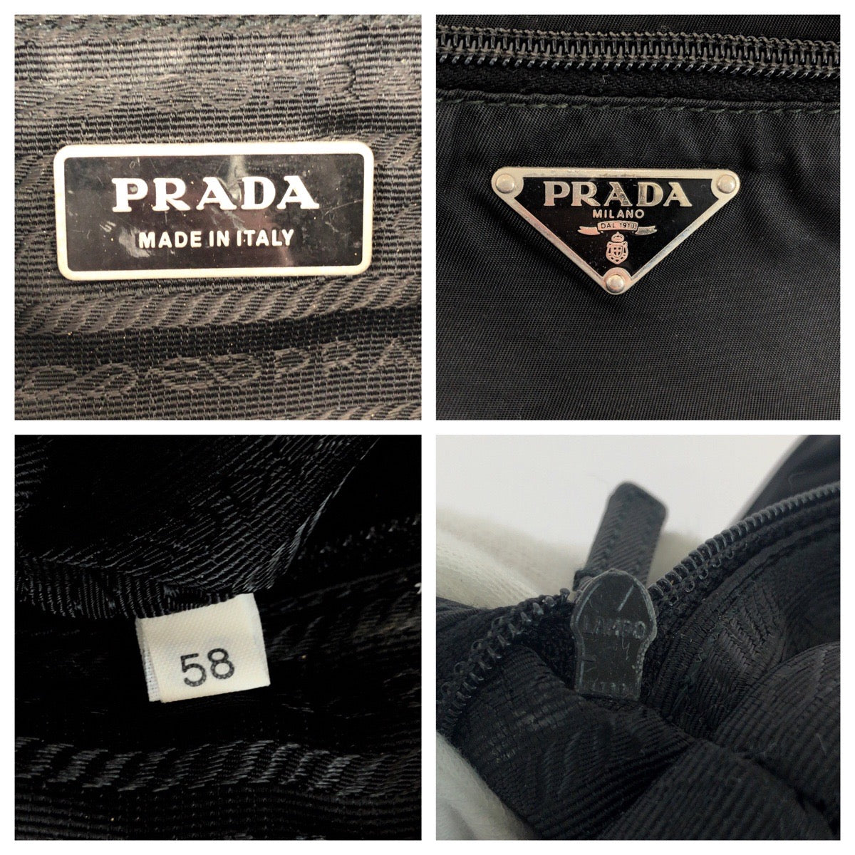 PRADA Shoulder Bag Nylon Black SilverMetal Shoulder Bag pochette Test Triangle With logo mens