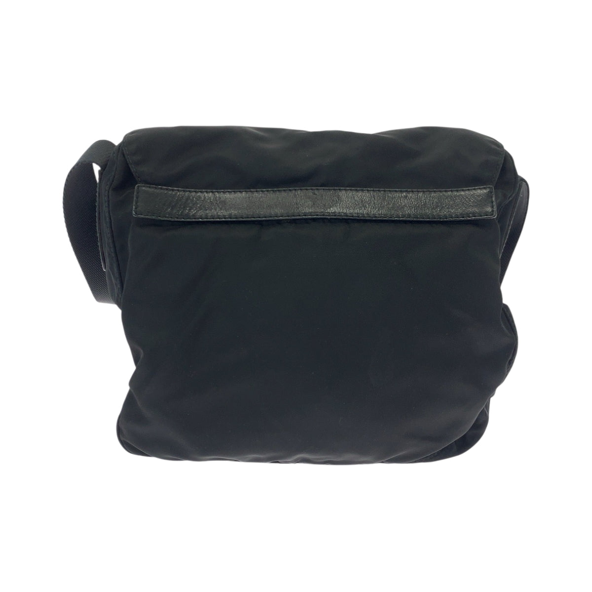 PRADA Shoulder Bag Nylon Black SilverMetal Shoulder Bag pochette Test Triangle With logo mens