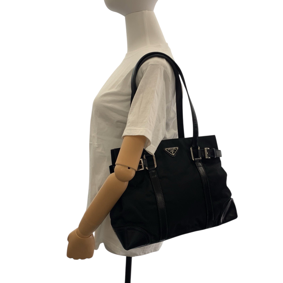 PRADA Tote Bag Nylon black Tote Bag. Test Triangle With logo Women