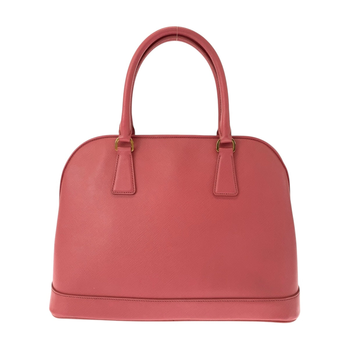 PRADA Handbag leather Pink Gold Metal Safiano Triangle With logo