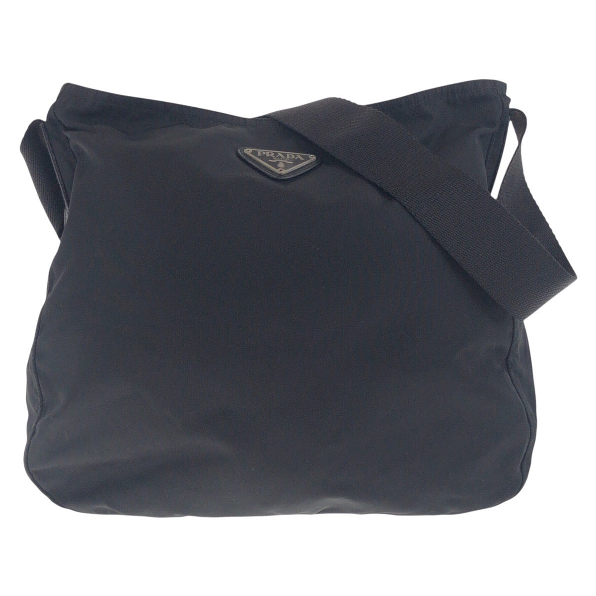 PRADA Shoulder Bag Nylon Black SilverMetal Shoulder Bag Body Bag Test Triangle With logo Women