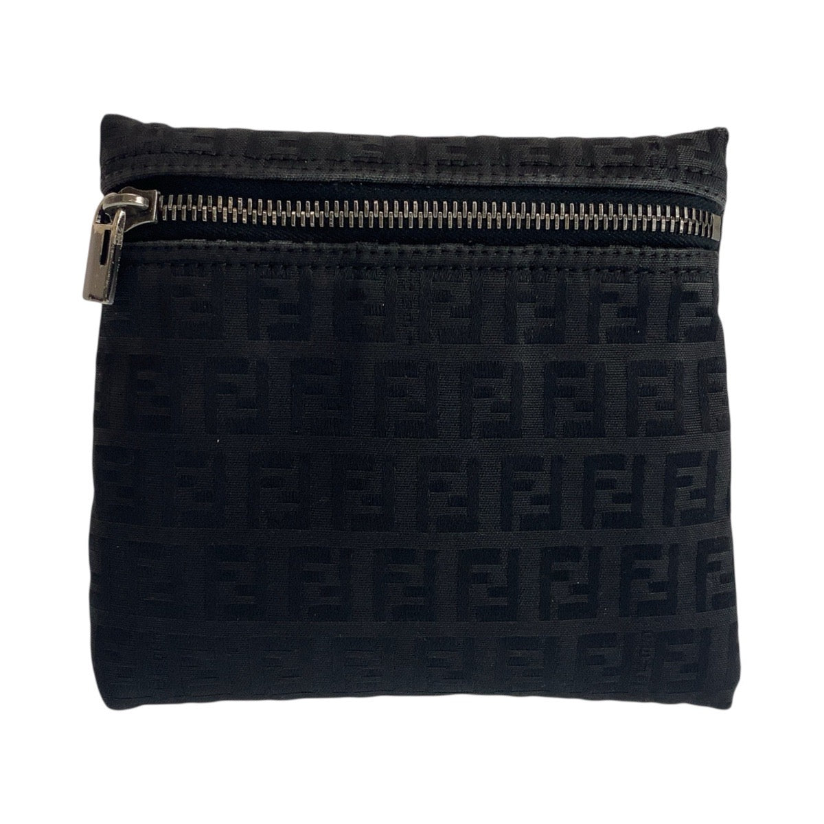 FENDI Pouch 7N0012 Nylon Black SilverMetal Pouch pouch Zucchino Women