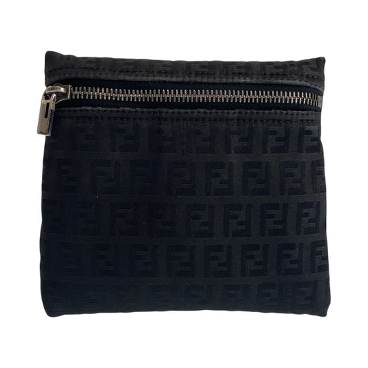 FENDI Pouch 7N0012 Nylon Black SilverMetal Pouch pouch Zucchino Women