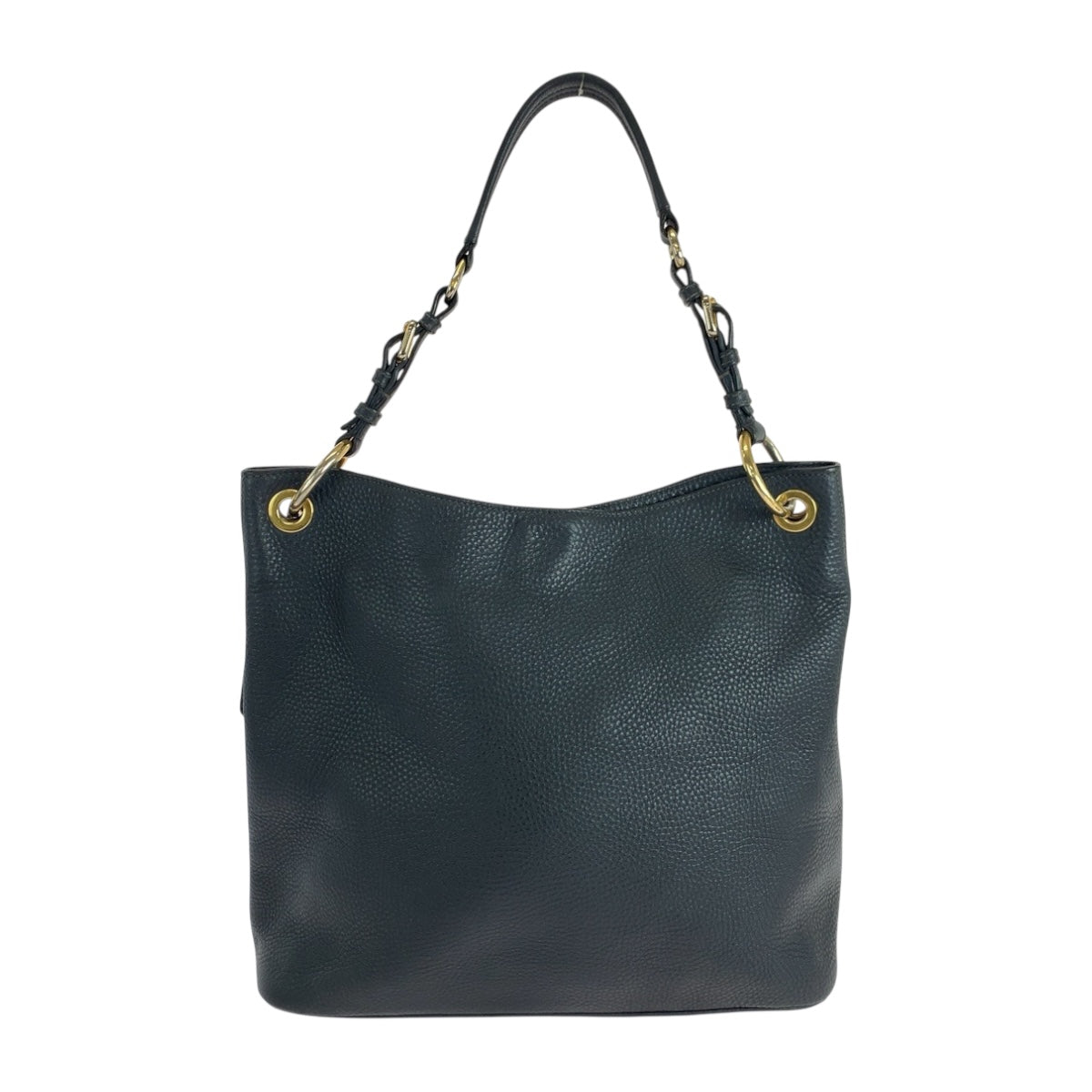 PRADA Shoulder Bag leather Black GoldMetal Vitterodino logo