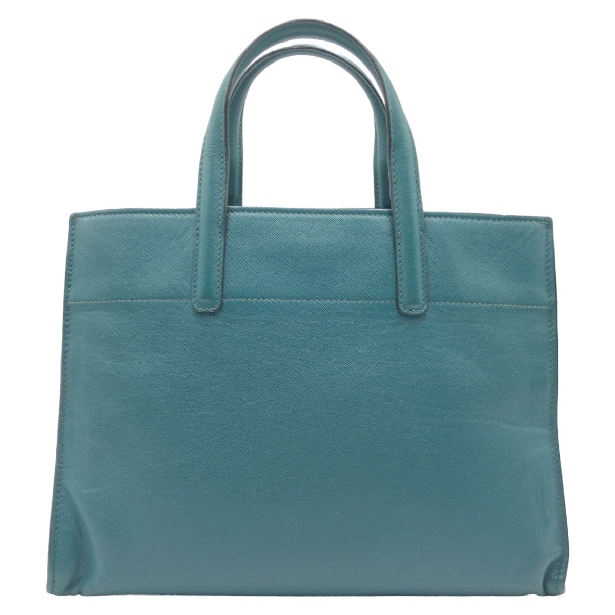 PRADA Tote Bag leather Green GoldMetal Safiano
