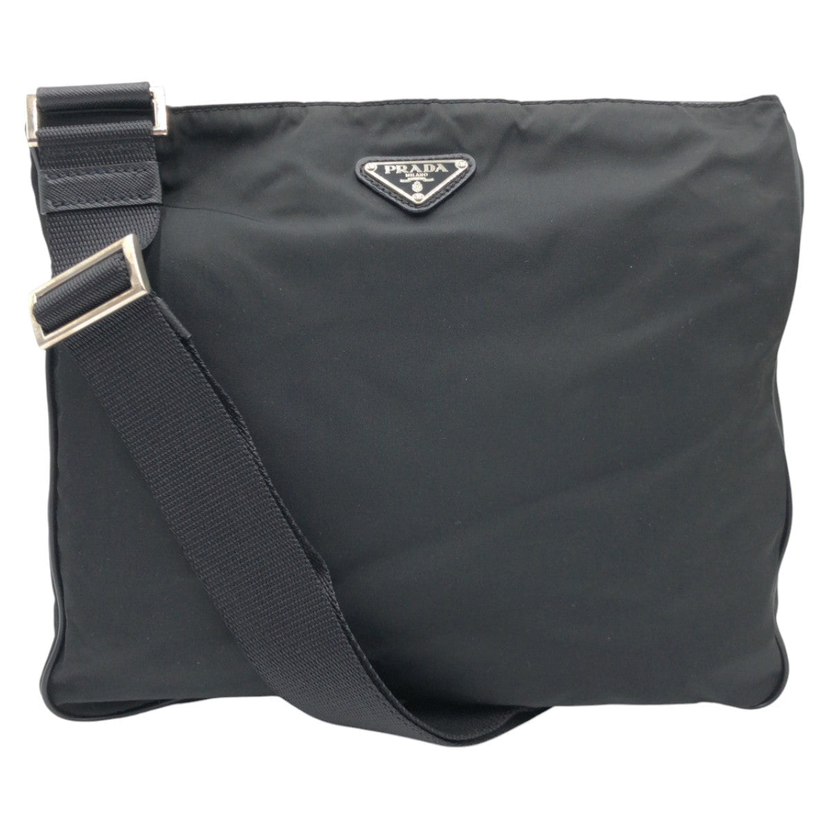 PRADA Shoulder Bag Nylon black Test Triangular logo