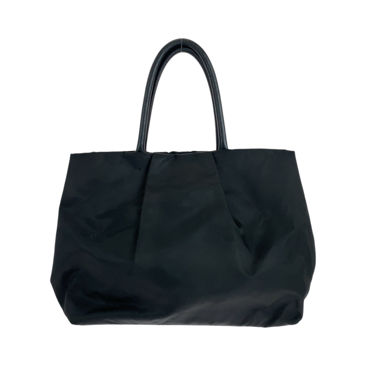 PRADA Tote Bag Nylon Black SilverMetal Test Ribbon TriangleWith logo