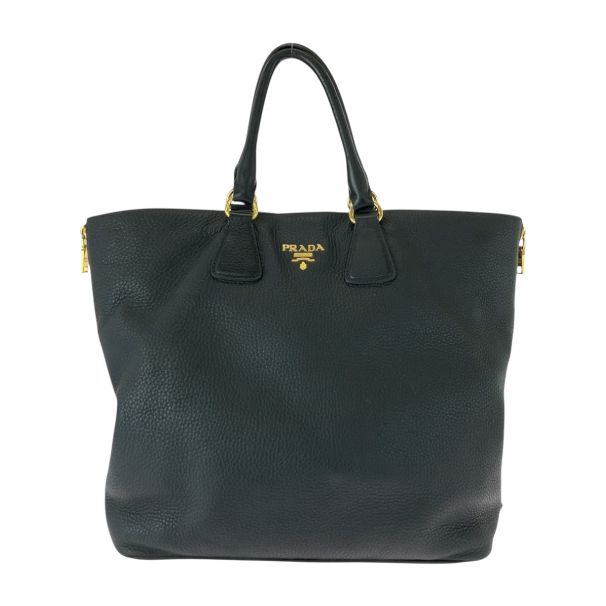 PRADA Tote Bag leather Black GoldMetal Vitterodino