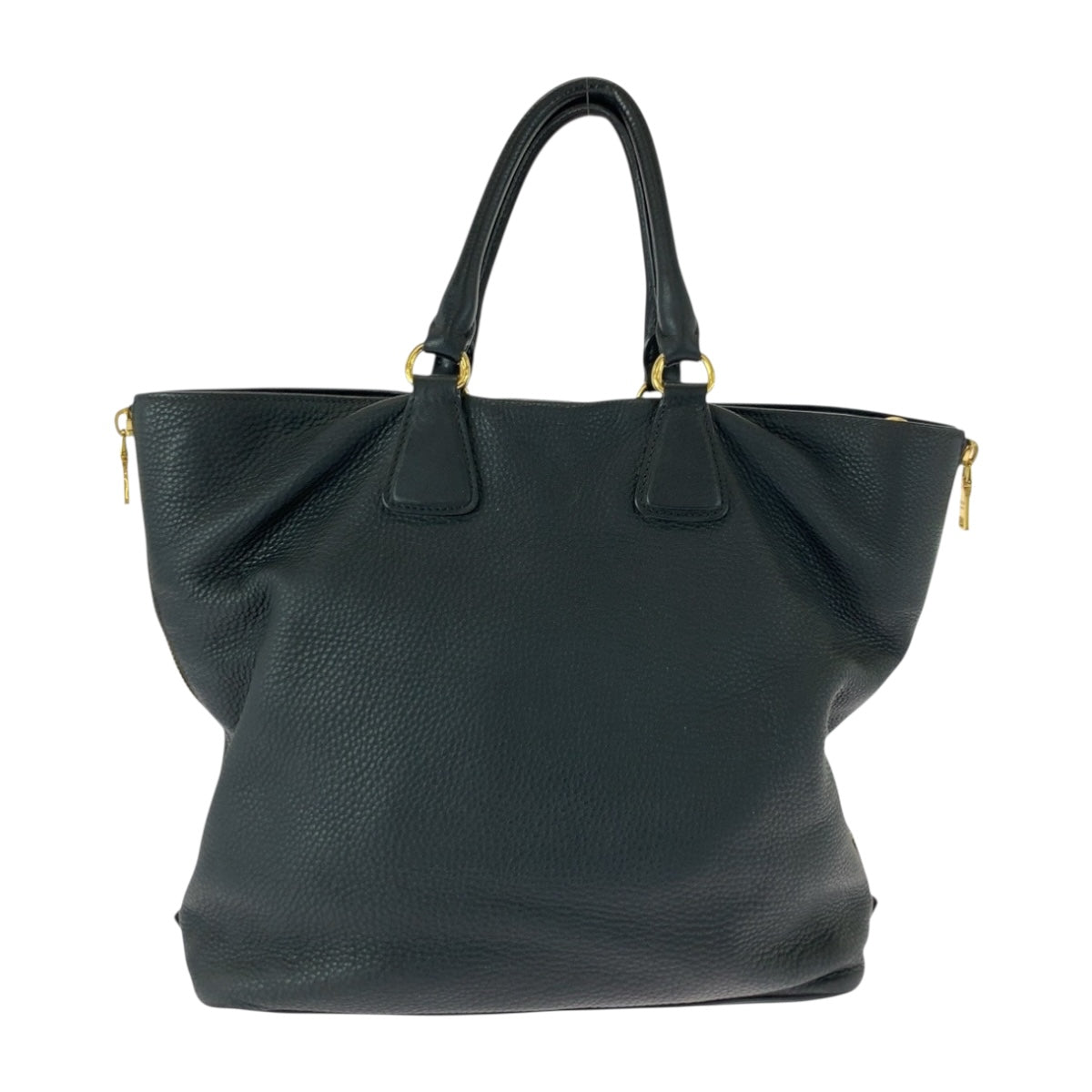 PRADA Tote Bag leather Black GoldMetal Vitterodino