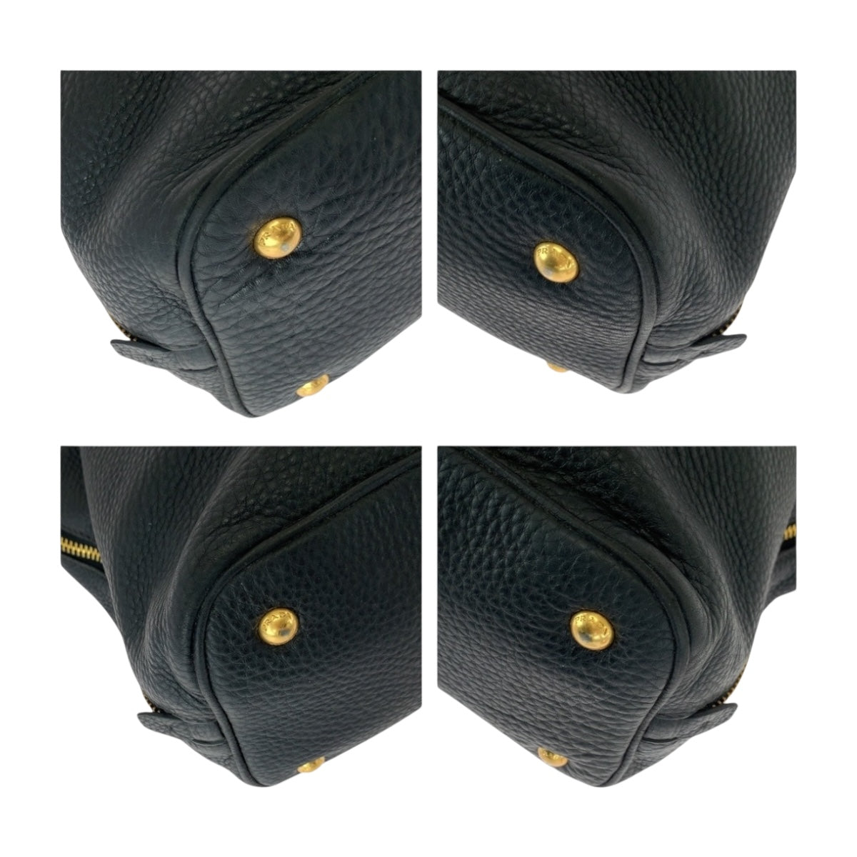 PRADA Tote Bag leather Black GoldMetal Vitterodino