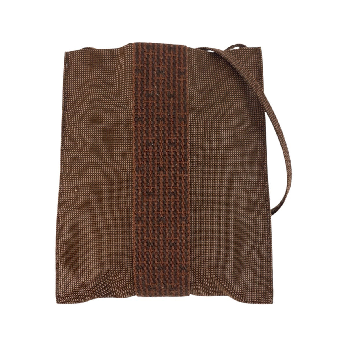 HERMES Shoulder Bag canvas Brown brown Her Line