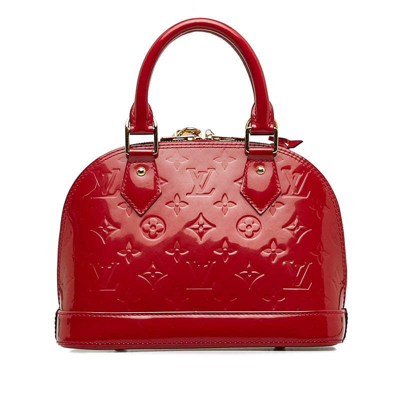 Louis Vuitton Monogram Verney Alma BB Handbag Shoulder Bag 2WAY Rose Andy Red Patent Leather Louis Vuitton