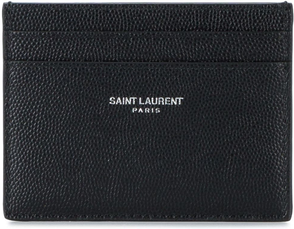 Luxury Saint Laurent Trending 2026 Men's Leather Cardholder in Black | 375946BTY0N
