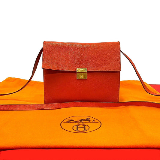 HERMES Shoulder Bag Negonda Orange clic 16