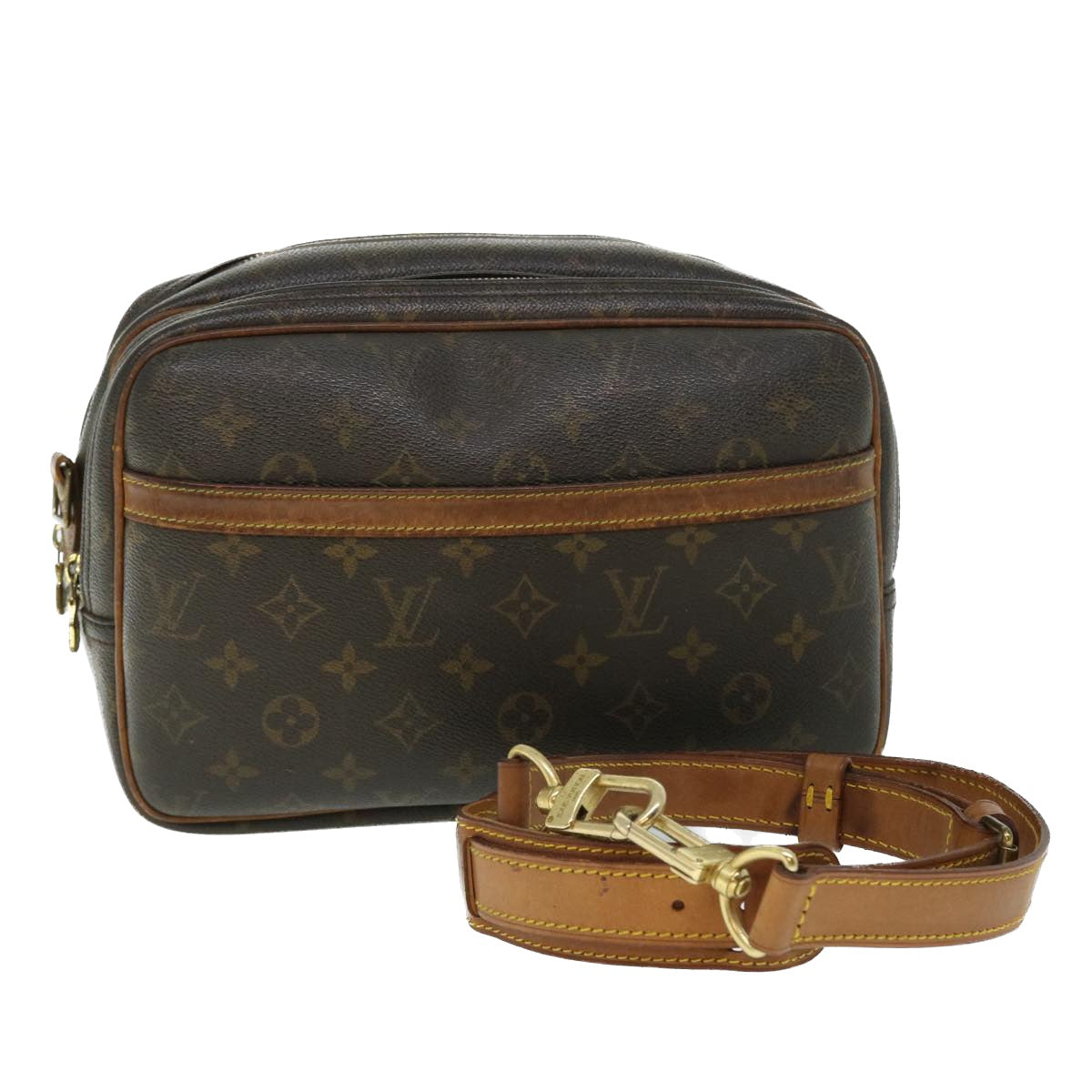 LOUIS VUITTON Monogram Reporter PM Shoulder Bag LV Auth
