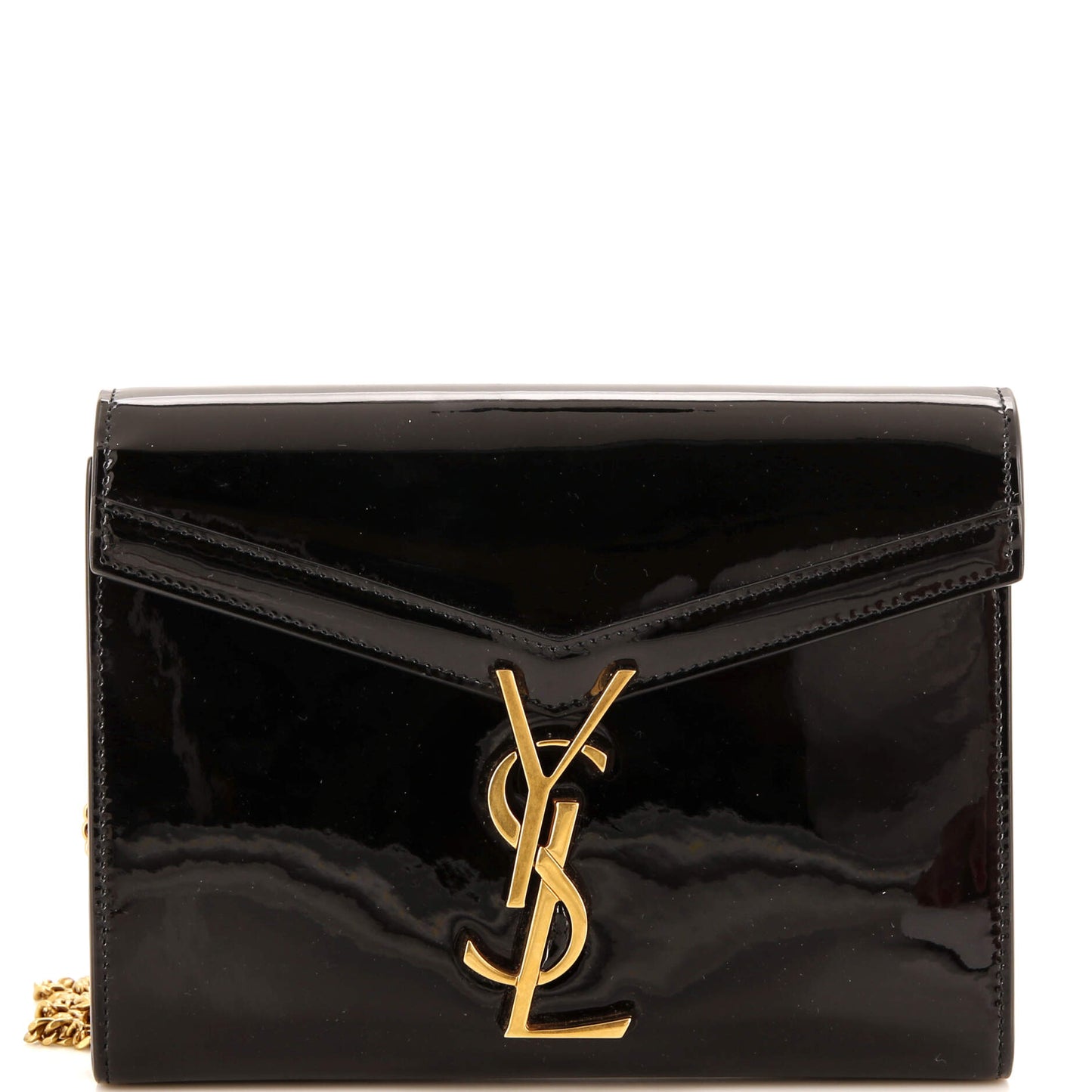 Luxury Saint Laurent Trending 2025 Cassandra Chain Shoulder Bag Patent Small