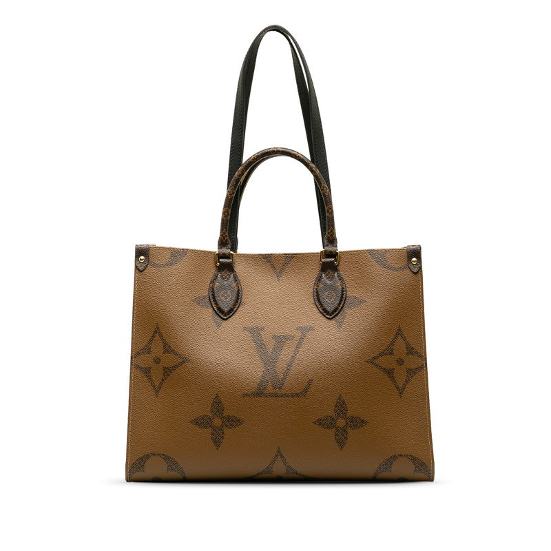 Louis Vuitton Monograms Giant Reverse Handbag PVC/Leather Brown