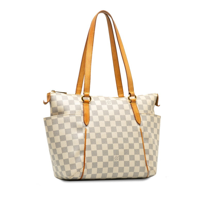 LOUIS VUITTON Totally PM in Damier Azur Tote Bag White