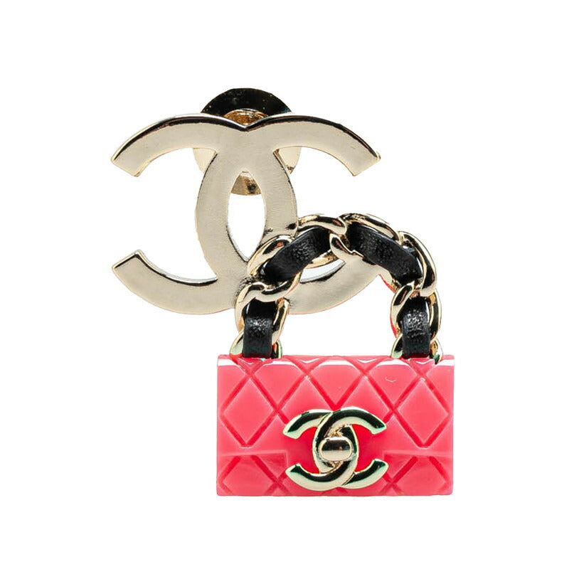 Chanel Metal Coco Mark Matelasse Bag Motif Brooch B23C Classic Flap